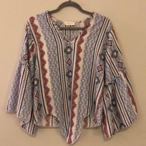 Aztec pattern top